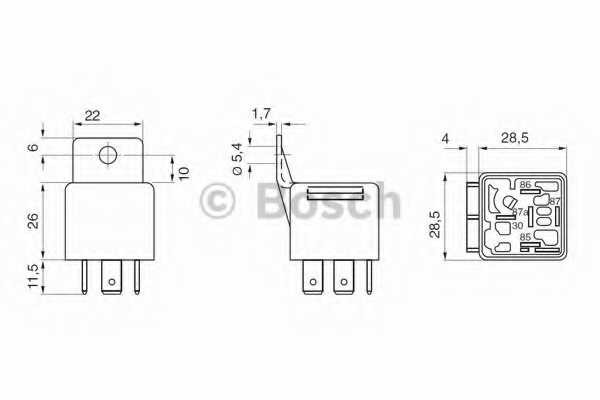 Spare Parts and Consumables - Реле универсальное Peugeot, Citroen, Ford, KIA, BMW, Volvo all 95> BOSCH 03