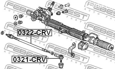 Spare Parts and Consumables - Наконечник рулевой Honda Civic EU/EP/ES 00> FEBEST 0321CRV