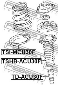 Spare Parts and Consumables - Пыльник амортизатора переднего Lexus RX330/350 03> FEBEST TSHBACU30F