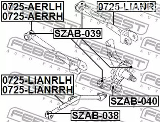 Запчасти и расходники - Сайлентблок задней цапфы Suzuki Grand Vitara/Escudo SQ416/SQ420/SQ625 98-06