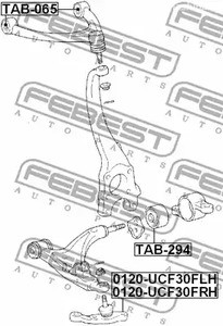 Запчасти и расходники - Опора шаровая правая Lexus LS 00> FEBEST 0120UCF30FRH