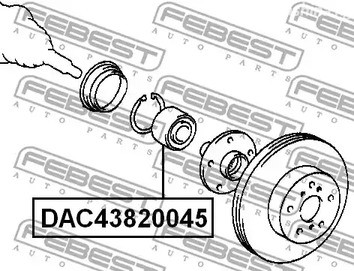 Авто тетиктер жана сарптоолору - Подшипник ступ. пер. Toyota Camry 2.0/2.2 SXV10/20 91> FEBEST DAC43820045