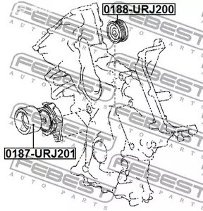 Запчасти и расходники - Ролик натяжителя общего ремня Febest 0187URJ201