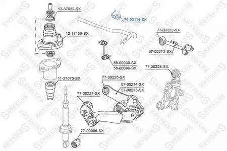 Запчасти и расходники - Втулка стабилизатора заднего d18 Honda CR-V 2.0 i-VTEC/2.2 i-CTDi 07> STELL