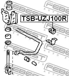 Spare Parts and Consumables - Втулка стабилизатора заднего Toyota Land Cruiser UZJ100/HDJ100 98> FEBEST T