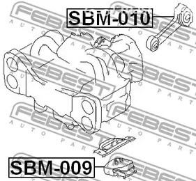 Запчасти и расходники - Подушка ДВС задняя Subaru Impreza/Legacy/Forester 92-14 FEBEST SBM010