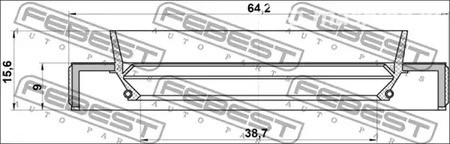 Spare Parts and Consumables - Сальник привода Febest 95HBY40640916R