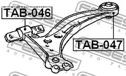 Авто тетиктер жана сарптоолору - Сайлентблок рычага зад. Toyota Camry 2.2/3.0 91-96, Lexus ES 3.0 91-97 FEBE