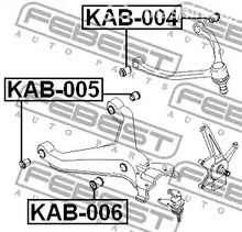 Spare Parts and Consumables - Сайлентблок нижн. рычага наружн. KIA Retona 99>/Sportage 96-02 FEBEST KAB00