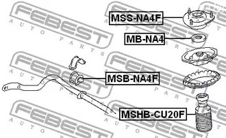 Spare Parts and Consumables - Опора амортизатора переднего Mitsubishi Grandis NA4W/NA8W 03-09 FEBEST MSSN