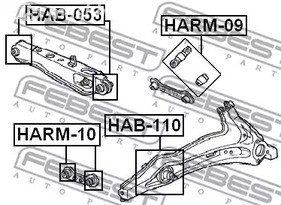 Spare Parts and Consumables - Сайлентблок продол. рычага Honda Civic 91-95/Concerto,Rover 200/400 89-95 F