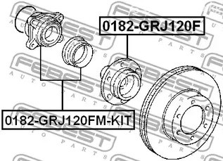 Авто тетиктер жана сарптоолору - К-кт подшипника ступицы передн. Toyota Land Cruiser 3.0/4.0 03> FEBEST 0182