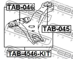 Авто тетиктер жана сарптоолору - Сайлентблок переднего рычага передний Lexus RX300/330/350 03-08 FEBEST TAB0