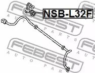 Авто тетиктер жана сарптоолору - Втулка переднего стабилизатора d24 Nissan Altima L32 06-12 FEBEST NSBL32F