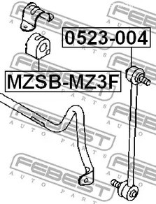 Запчасти и расходники - Тяга стабилизатора переднего Mazda 3 03>, Volvo S40/V50 04> FEBEST 0523004