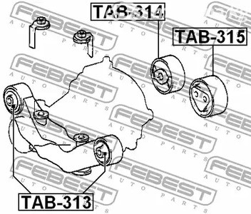 Spare Parts and Consumables - Сайлентблок заднего дифференциала Toyota Harrier/Highlander, Lexus NX 200T