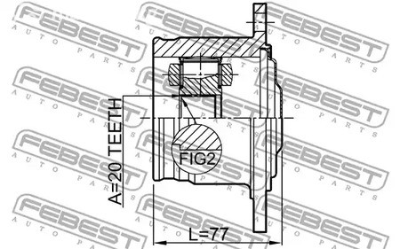 Запчасти и расходники - ШРУС внутренний задний FEBEST 0111GX115R