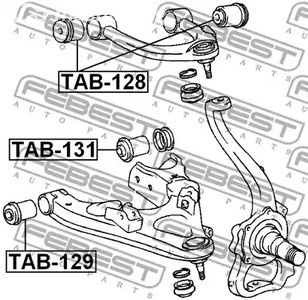 Spare Parts and Consumables - С/блок переднего нижнего рычага, задний Febest TAB131