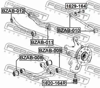 Spare Parts and Consumables - С/блок заднего рычага Febest BZAB012