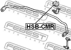 Авто тетиктер жана сарптоолору - Втулка стабил-ра зад Febest HSBCMR