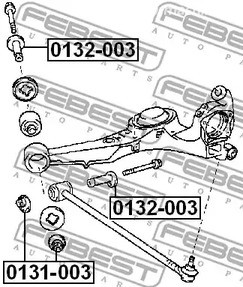 Spare Parts and Consumables - Втулка регулировки развала с эксцентриком Toyota RAV4 97-00 FEBEST 0132003