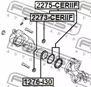 Авто тетиктер жана сарптоолору - Рем.к-кт суппорта торм.перед. Hyundai IX35 09-15 FEBEST 2275CERIIF