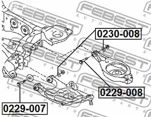 Spare Parts and Consumables - Болт с эксцентриком Infiniti QX80 10> FEBEST 0229007