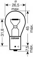 Запчасти и расходники - Лампа TRUCKSTAR PRO 1шт. (PY21W) 24V 21W BAU15s +100% света OSRAM 7510TSP