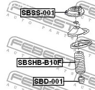 Запчасти и расходники - К-кт опоры амортизатора переднего Subaru Impreza/Legacy 94> FEBEST SBSS001