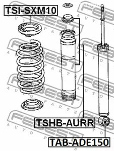 Запчасти и расходники - Пыльник амортизатора заднего Toyota Corolla ADE150 06-13 FEBEST TSHBAURR