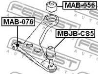 Spare Parts and Consumables - Сайлентблок перед.рычага зад. Mitsubishi Lancer 1.6-2.0 03> FEBEST MAB056