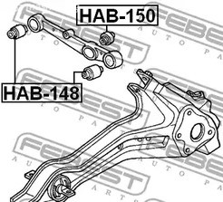 Spare Parts and Consumables - Сайлентблок зад. рычага Honda Concerto HW, Rover 200/400 all 89-95 FEBEST H