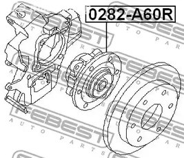 Spare Parts and Consumables - К-кт подшипника ступицы задней Nissan QX56 04> FEBEST 0282A60R