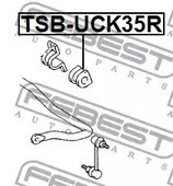 Запчасти и расходники - Втулка стабилизатора заднего Febest TSBUCK35R