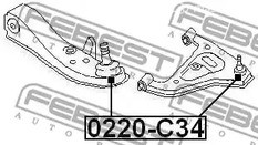 Spare Parts and Consumables - Опора шаровая переднего нижнего рычага Nissan 200SX S14 94-99 FEBEST 0220C3