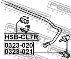 Spare Parts and Consumables - Втулка стабилизатора заднего Honda Accord 2.0-2.4/2.2CTDi 03> FEBEST HSBCL7