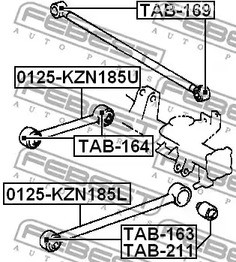 Запчасти и расходники - Сайлентблок зад. рычага Toyota Land Cruiser KDJ9#/KZJ9#/VZJ9# 96-02 FEBEST