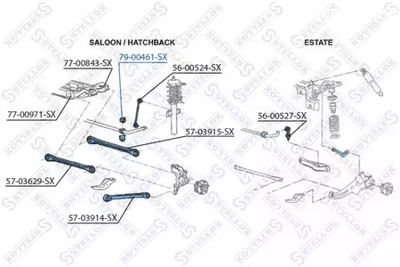 Запчасти и расходники - Втулка стабилизатора заднего d20 Ford Mondeo all 00> STELLOX 7900461SX