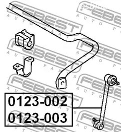 Spare Parts and Consumables - Тяга стабилизатора переднего левая Toyota Previa 2.4 4WD 90-99 FEBEST 01230