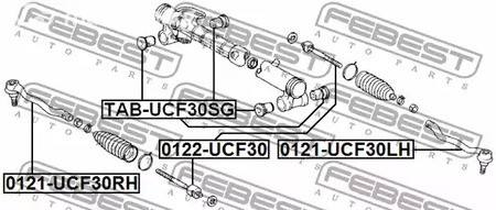 Запчасти и расходники - Наконечник рулевой левый Lexus LS430 UCF30 4.3i 00-06 FEBEST 0121UCF30LH