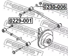 Spare Parts and Consumables - Болт с эксцентриком Nissan X-Trail T31 07-13 FEBEST 0229001