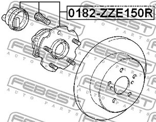 Запчасти и расходники - К-кт подшипника ступицы задней Toyota Corolla 1.6 07> FEBEST 0182ZZE150R