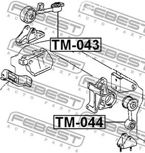 Spare Parts and Consumables - Подушка двигателя праваяToyota Camry ACV30/MCV30 01-06 FEBEST TM043