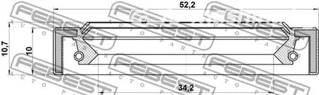 Запчасти и расходники - Сальник привода 36x52x10/10.7 Mitsubishi Pajero 91-04 FEBEST 95IAY36521011X