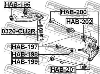 Запчасти и расходники - Шаровая опора зад Febest 0320CU2R