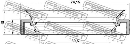 Spare Parts and Consumables - Сальник переднего редуктора Febest 95HAY41741118C