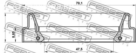 Spare Parts and Consumables - Сальник задней ступицы Febest 95FDY49700909C