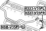 Spare Parts and Consumables - Рычаг стабил-ра перед RH Febest 0223V35FR