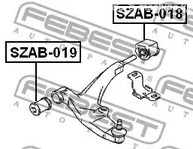 Авто тетиктер жана сарптоолору - Сайлентблок рычага пер. Suzuki Baleno 95> FEBEST SZAB019