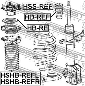 Spare Parts and Consumables - Пыльник переднего амортизатора Honda Cr-V Re3/Re4 07-12 FEBEST HSHBREFL